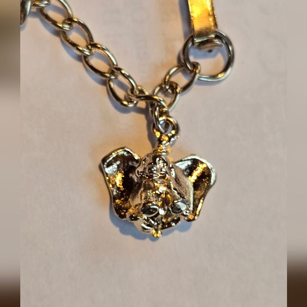 Vintage Walt Disney Charm Bracelet Mickey Minnie Goofy Dumbo Tinkerbell Donald - Picture 15 of 15